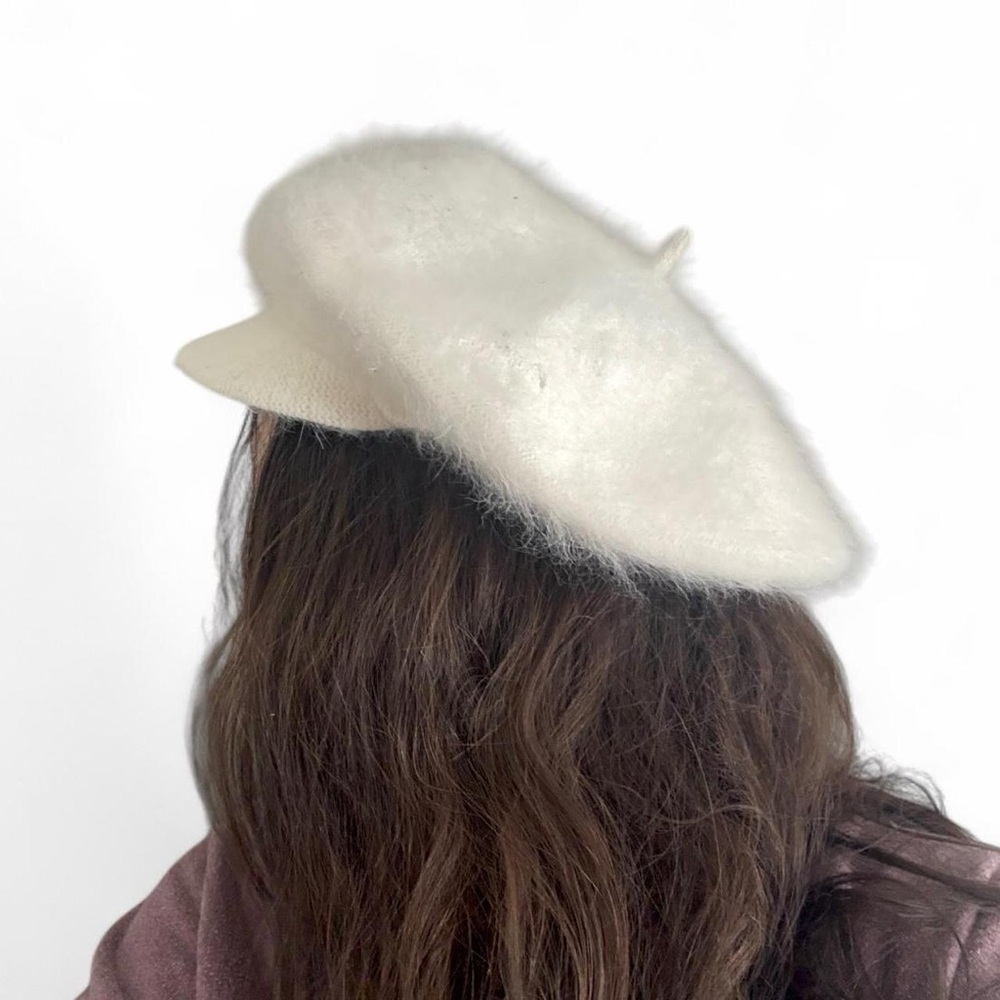 Vintage Wool Rabbit Fur Beret Hat - Picture 3 of 4